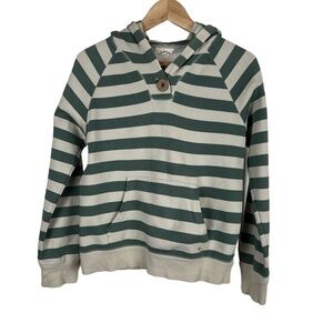 CEN Womens Hoodie Size Medium Sage Stone Scotty Dog Button Coastal Preppy